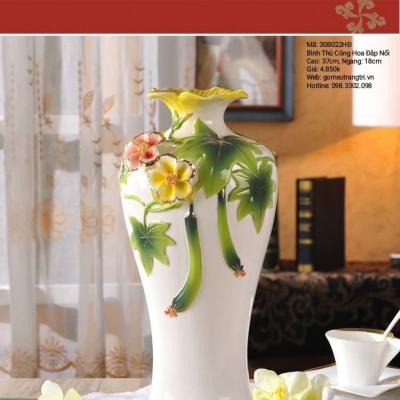 BÌNH THỦ CÔNG HOA ĐẮP NỔI